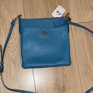 Coach Teal Leather Crossbody Bag